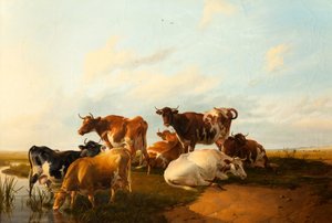 1871年の牧草地の夜